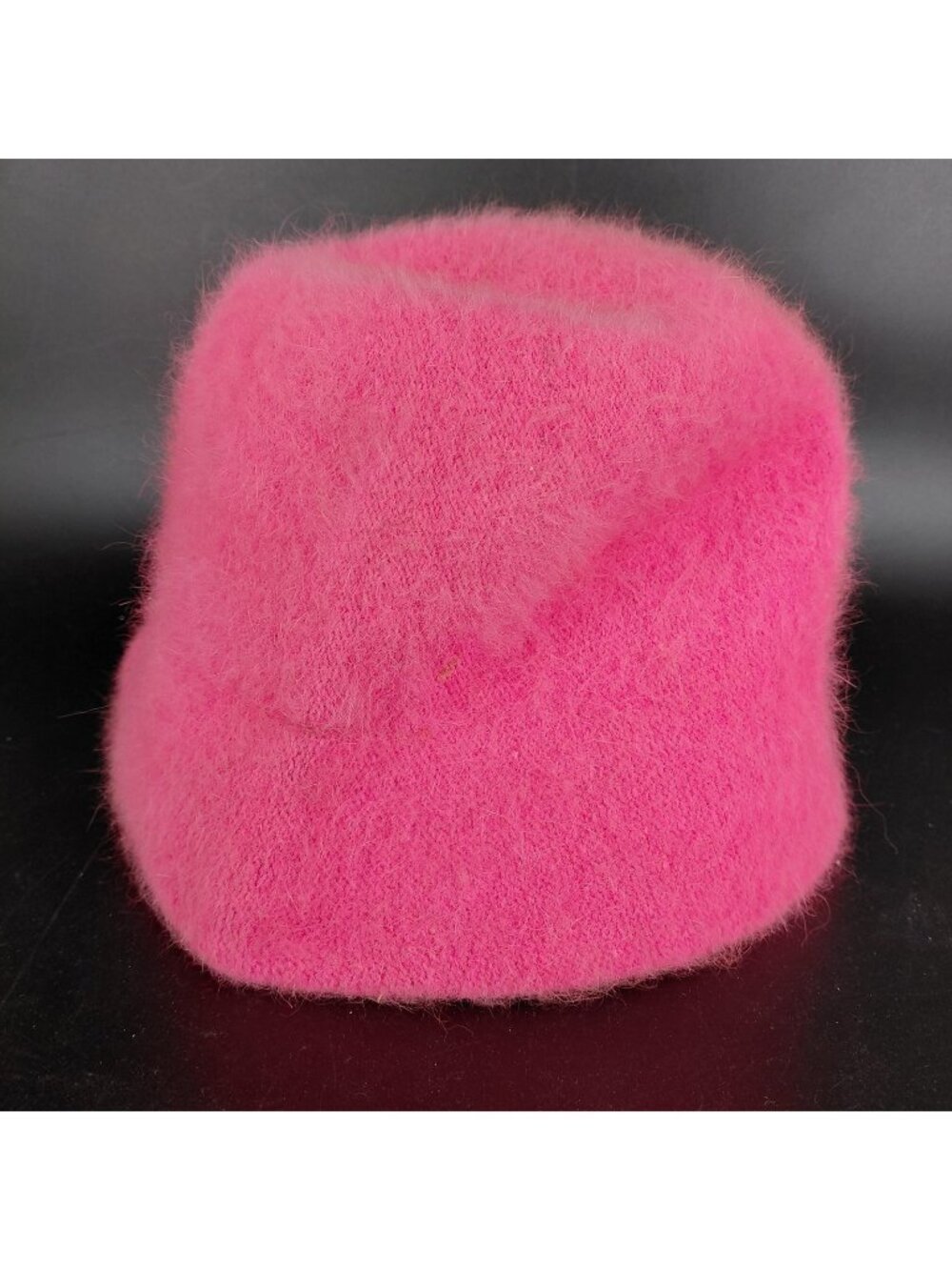 Vintage Le Parisien De Luxe Hat Cloche Womens One Size Pink Wool Angora France
